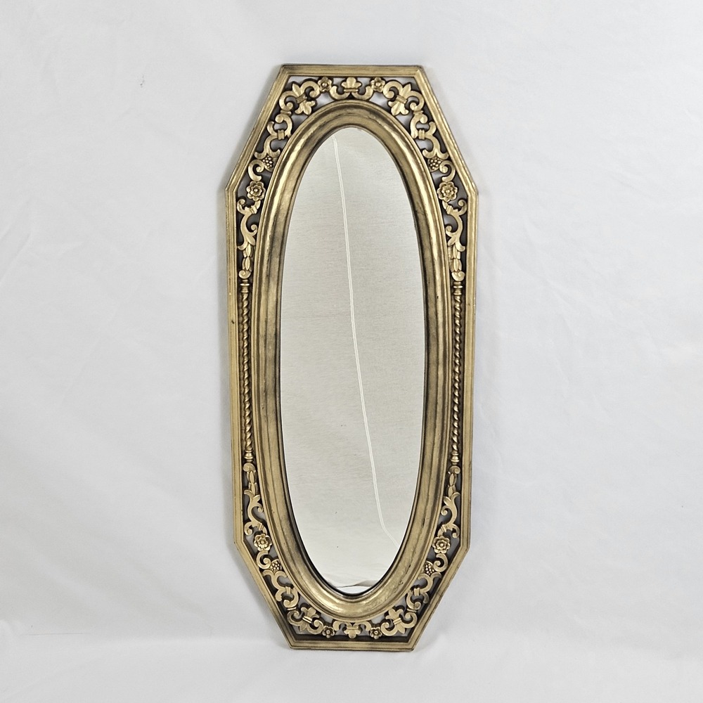 Vintage Hollywood Regency Gold Mirror Dart Ind 1964 MCM French Ornate - Picture 3 of 13